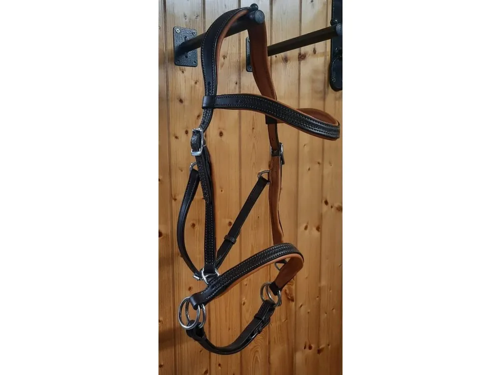 Anatomicky tvarovaný sidepull s podložením, brown/chestnut Značkový