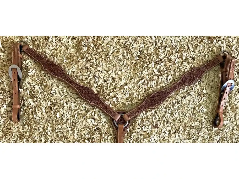 Westernový poprsák motiv Flower, Antique russet Ověřený