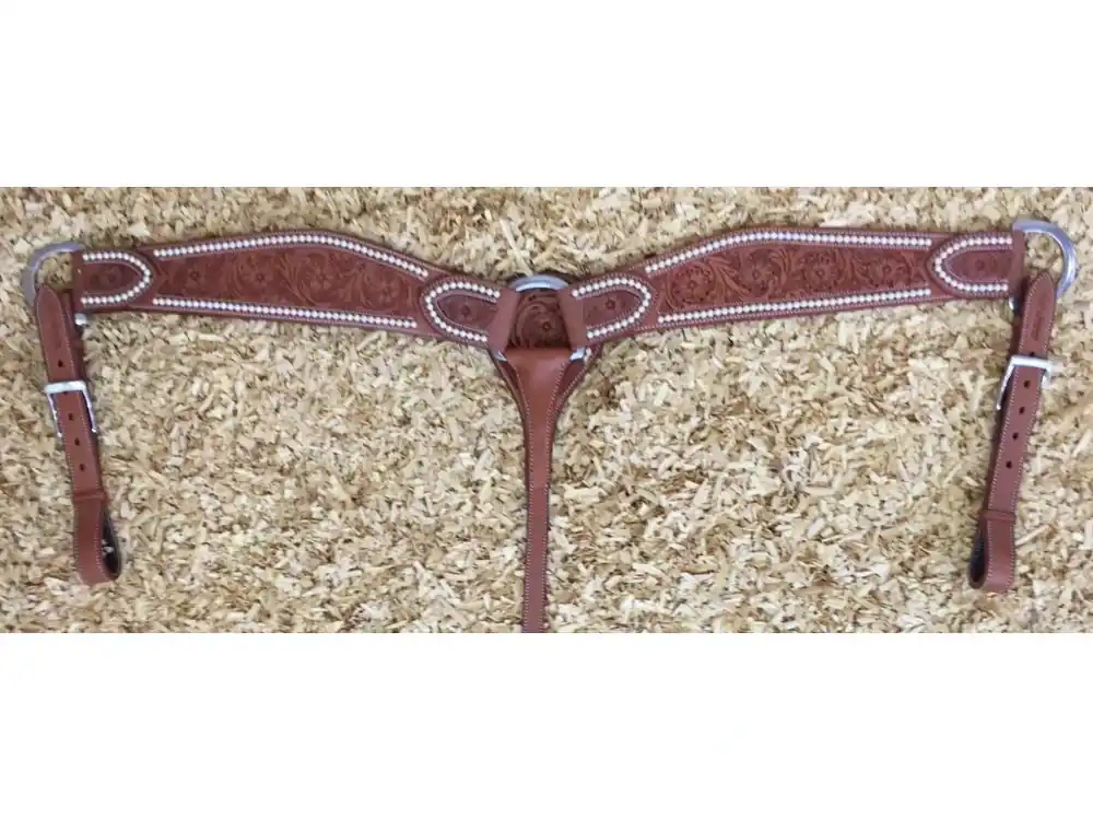 Westernvý poprsák With Swarowski Pearls, Chestnut Sleva