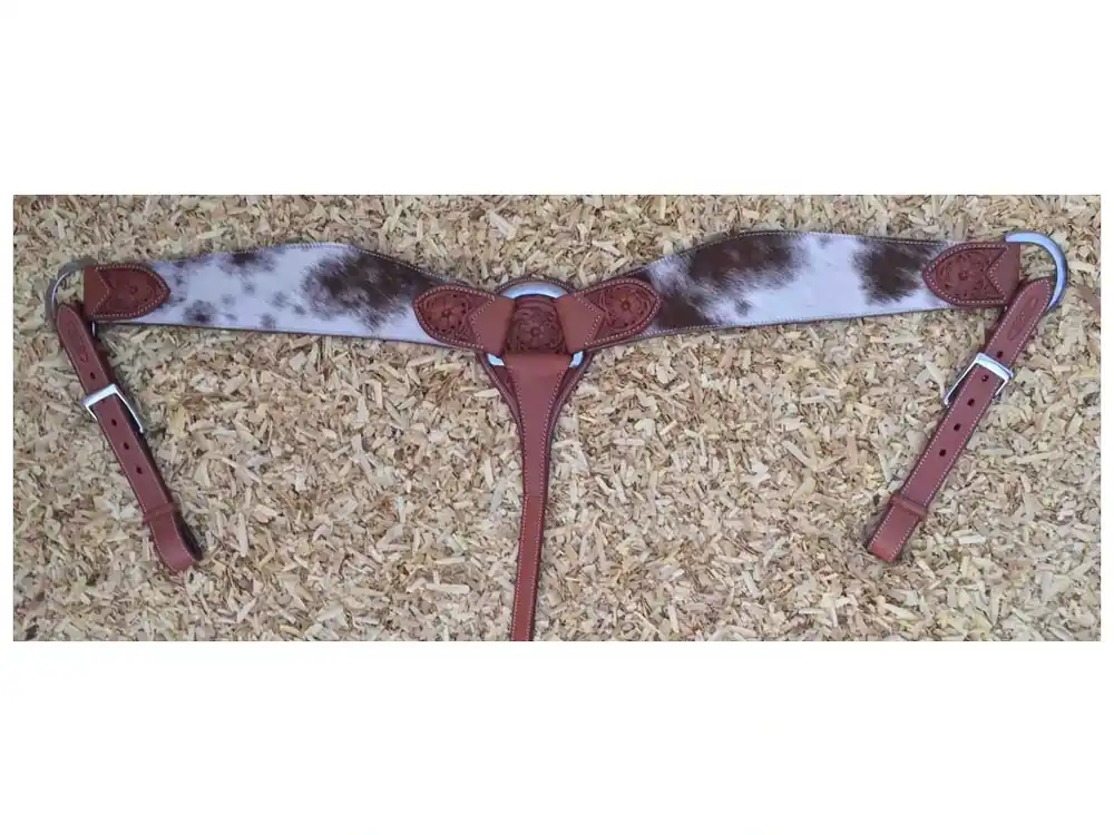 Bezpečná Platba Cowhide westernový poprsák, chestnut
