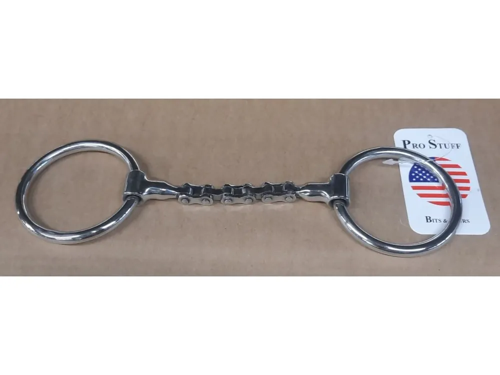 Tovární Cena Tréninkové stihlo s řetězem Stainless steel, pouze pro velmi zkušené jezdce, udítko 5″ (12,7 cm)