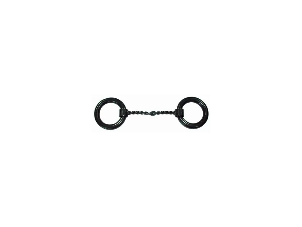 Cenový Hit Heavy ring twisted wire westernové udidlo black steel, udítko 5″ (12,7 cm)