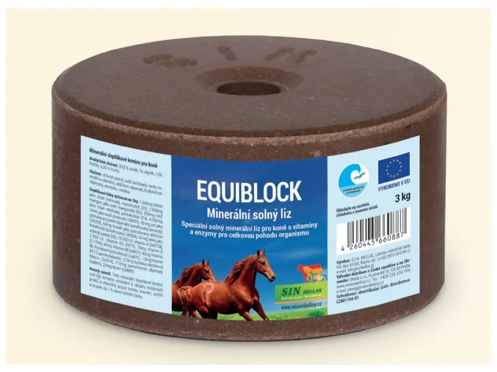 Equiblok, minerální solný liz pro koně s vitamíny a enzymy Akční Nabídka