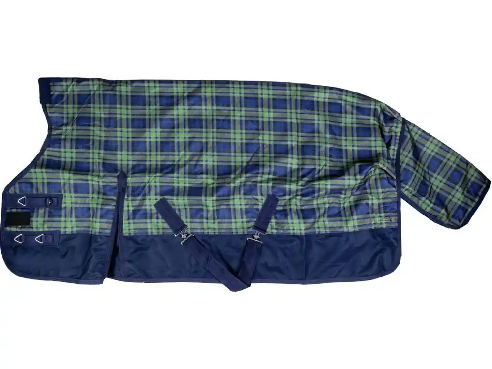 Expresní Doručení Výběhová deka vysoký krk -Milwaukee- 1200D, 100g navy/green checked