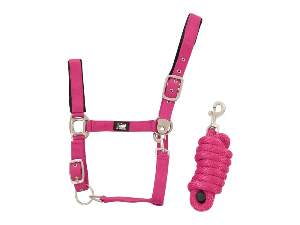 Horká Nabídka Supreme ohlávka + vodítko Fuchsia