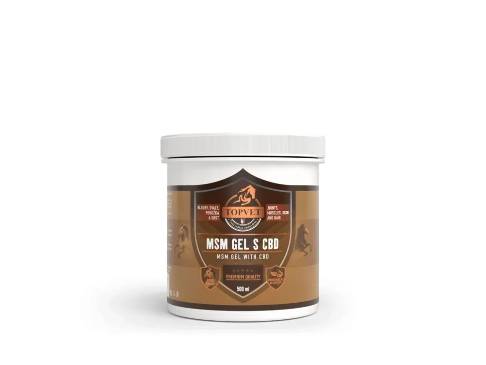 Vysoce Kvalitní MSM gel s CBD Topvet 500ml