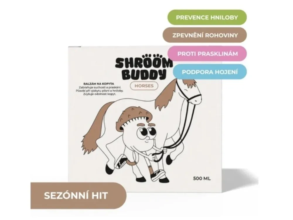 Autentický Shroom Buddy Horses - balzám na kopyta 500 ml