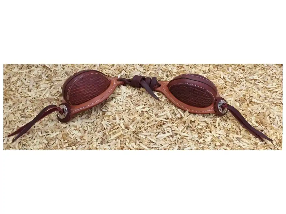Kožené bucking rolls, chestnut Sleva