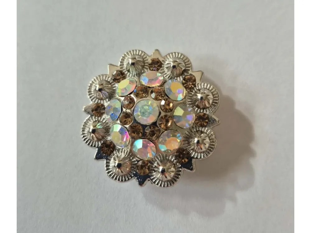 Náhradní Concho s Topaz kamínky ve stříbrném základu, 3,6 cm Ihned K Objednání