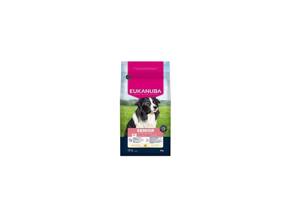 Eukanuba Dog Senior Medium rich in fresh Chicken 3kg Nová Kolekce