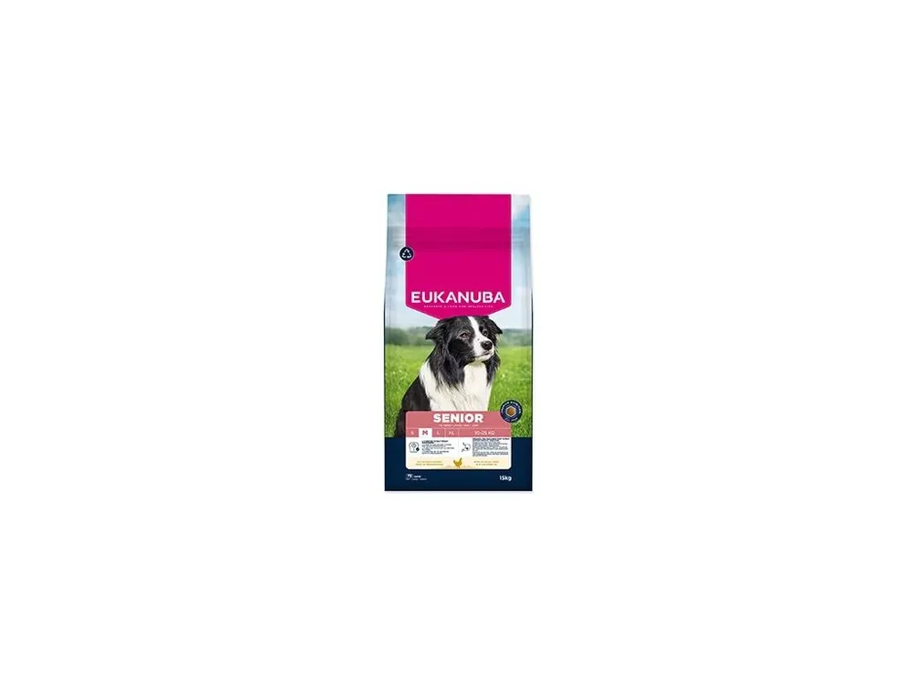 Eukanuba Dog Senior Medium rich in fresh Chicken 15kg Horká Nabídka