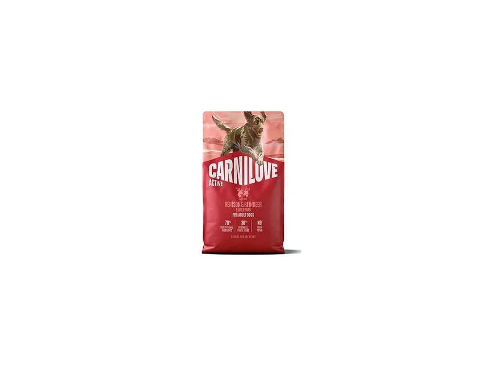 Finální Výprodej Carnilove Dog Active Dry Venis&Rein&Wild AdultAB 4kg