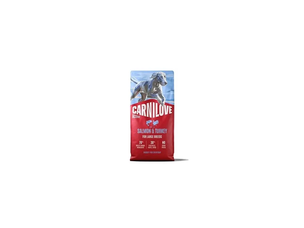 Autentický Carnilove Dog Active Dry Salmon&Turkey Adult LB 12kg