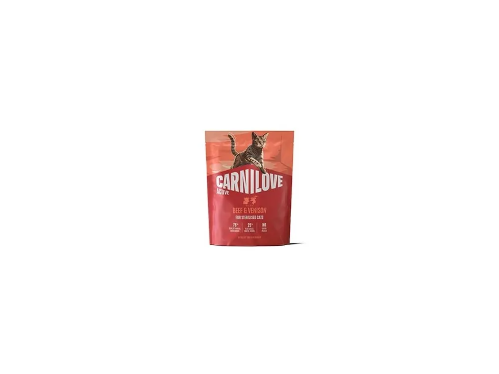 Carnilove Cat Active Dry Beef&Venis.Steril.Ad.AB400g Sezónní Sleva