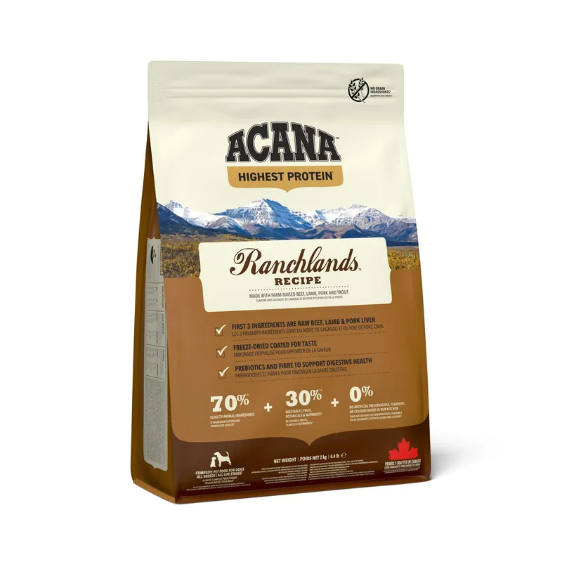 Vrácení Zdarma ACANA RANCHLANDS DOG 2 kg