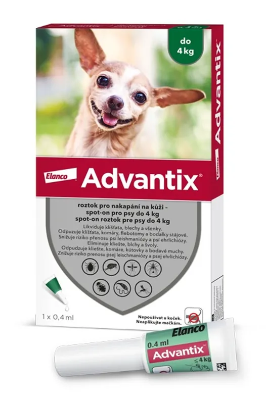ADVANTIX SPOT-ON 0,4ML S/DO 4KG Poslední Šance