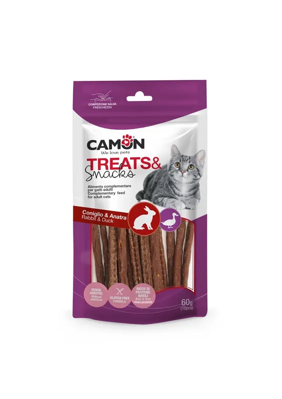 CAMON SNACK CAT TYČINKA 9 cm 60 g KACHNA + KRÁLÍK Objednat Nyní