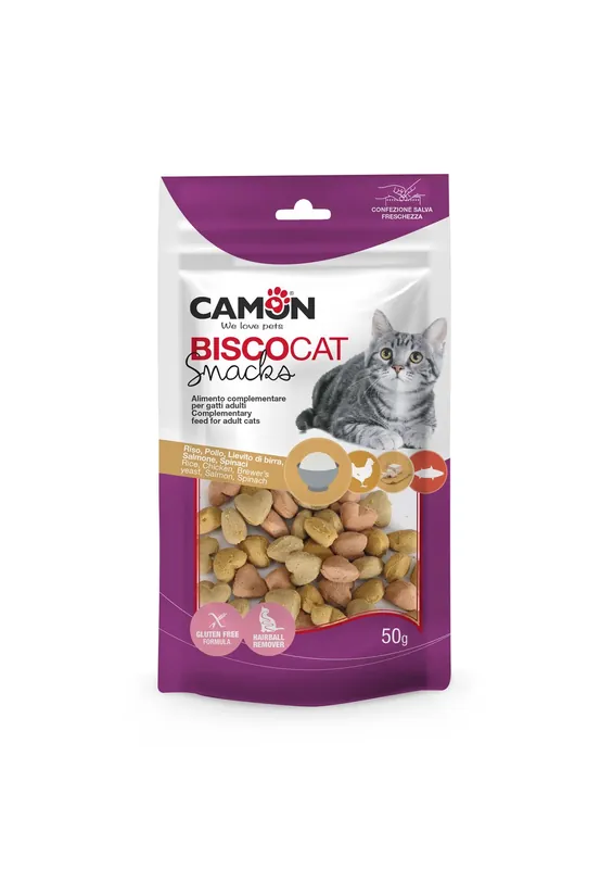 CAMON SNACKS CAT SRDÍČKA RÝŽE + KUŘE 1,5x1 cm 50 g Dokud Zásoby Vydrží