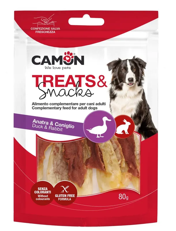 Ověřený CAMON SNACKS OUŠKO 9 cm KACHNA 80 g