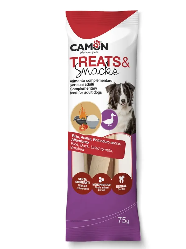 CAMON SNACKS TYČINKA KROUCENÁ S KACHNOU 75 g Akce