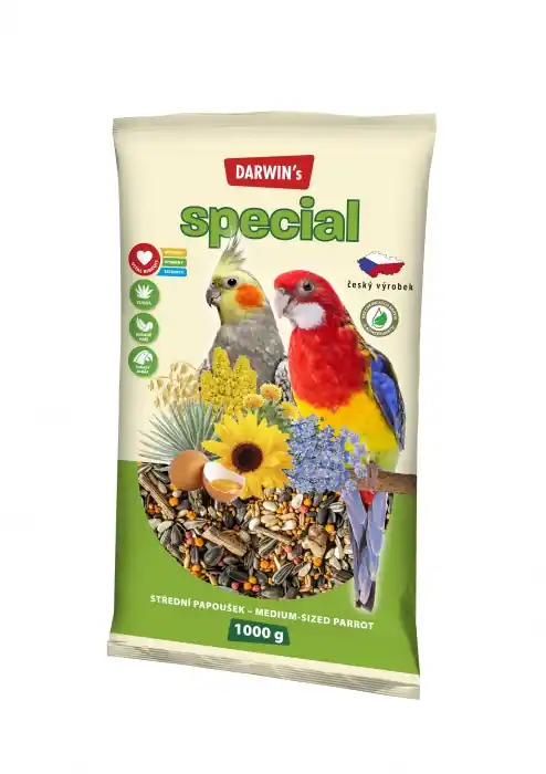 DARWINS STŘEDNÍ PAPOUŠEK SPECIAL 1000 g Expresní Doručení