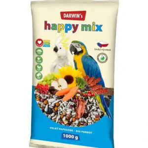 Oblíbený DARWINS VELKÝ PAPOUŠEK HAPPY MIX 1000 g