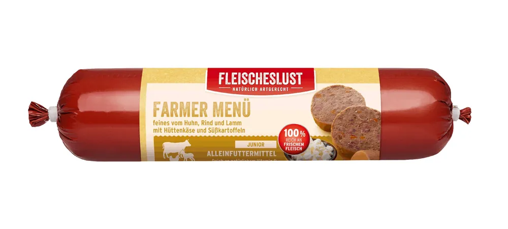 FARMER MENU 400g JUNIOR chicken, lamb & beef Jen Po Omezenou Doba