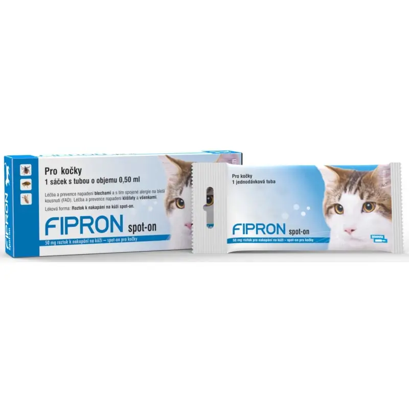 FIPRON - SPOT ON PRO KOČKY 1 x 0,5 ml Vrácení Zdarma