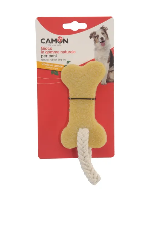 Nejlepší Volba HRAČKA KOST KAUČUK + LANO 16 cm CAMON
