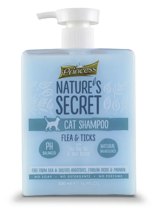 Cenová Bomba NATURE´S SECRET CAT SHAMPOO FLEA & TICK 500 ml