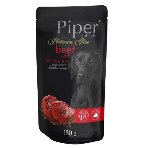 Akční Nabídka PIPER PLATINUM HOVĚZÍ A HNĚDÁ RÝŽE KAPSIČKA 150 g