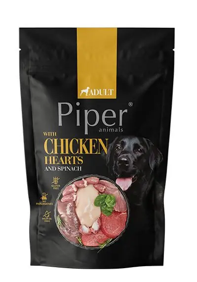 Akce PIPER S KUŘECÍMI SRDÍČKY A HNĚDOU RÝŽÍ 500 g