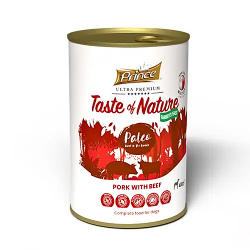 PRINCE TON PORK & BEEF 400G Horká Nabídka