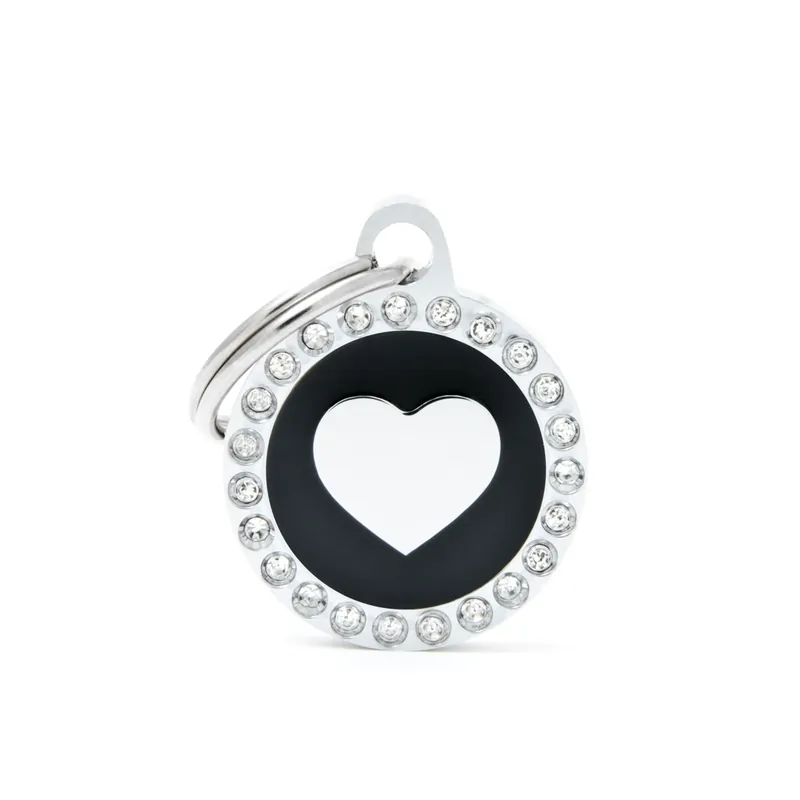 Kup Teď SMALL BLACK CIRCLE HEART GLAM