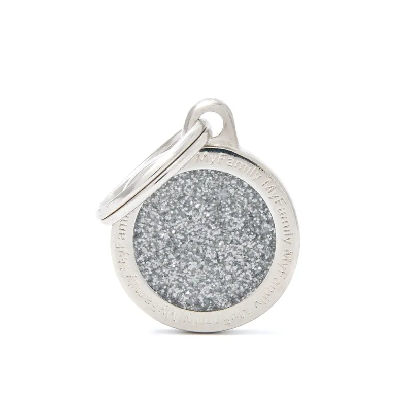 SMALL CIRCLE GLITTER GREY Poslední Šance