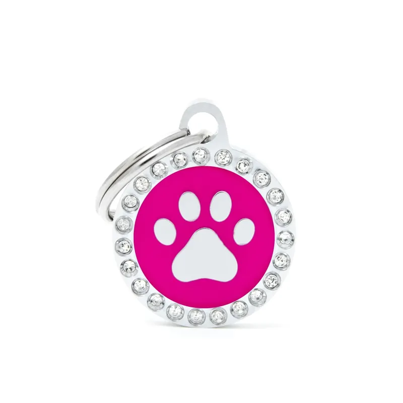 SMALL FUCHSIA CIRCLE PAW GLAM Značkový