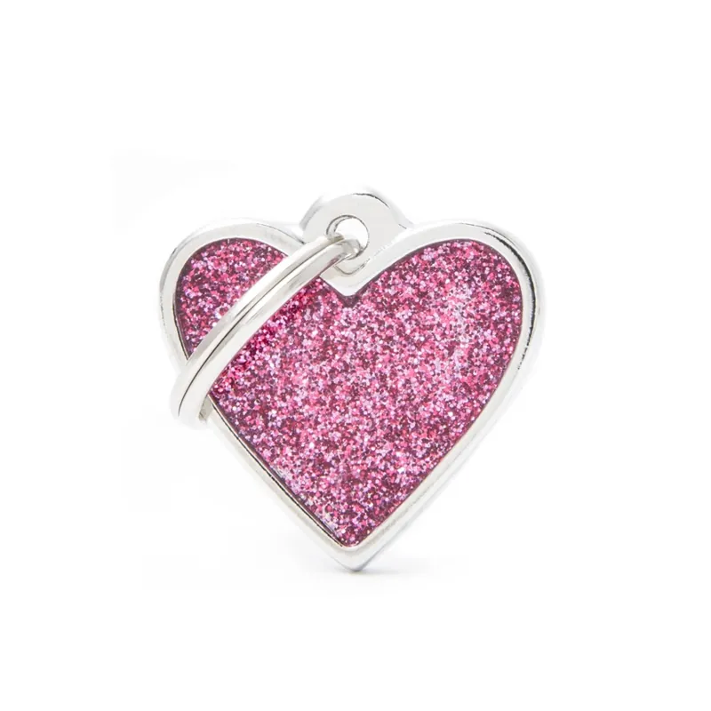 Vrácení Zdarma SMALL HEART GLITTER PINK