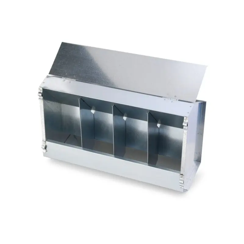 Krmítko závěsné pro králíky a slepice, krmný automat 4-místný, pozink Vrácení Zdarma