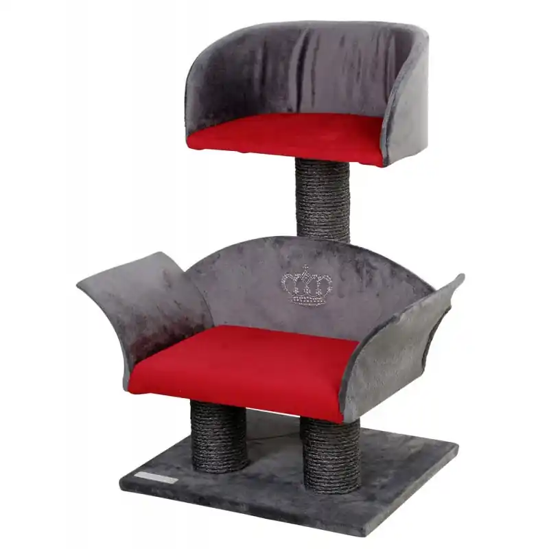 Horká Nabídka Škrabadlo a odpočívadlo pro kočky LOUNGE Deluxe, 70x42x37 cm, červené