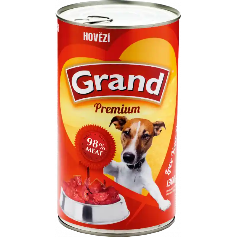 GRAND Premium s hovězím masem - 1300g Výhodná Nabídka