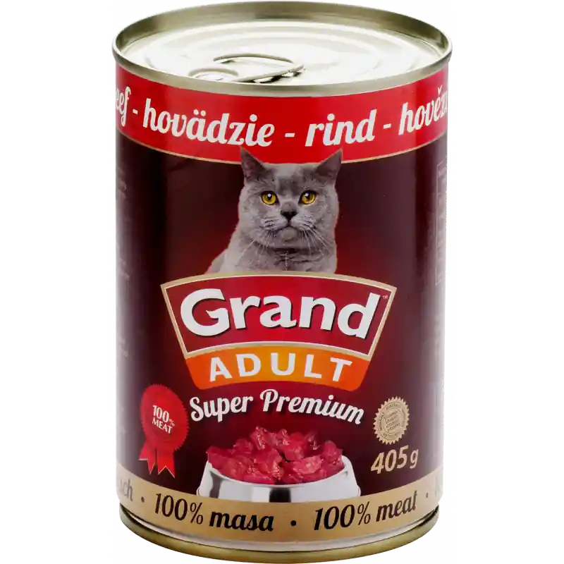 Ověřený GRAND SuperPremium pro kočku, hovězí - 405g