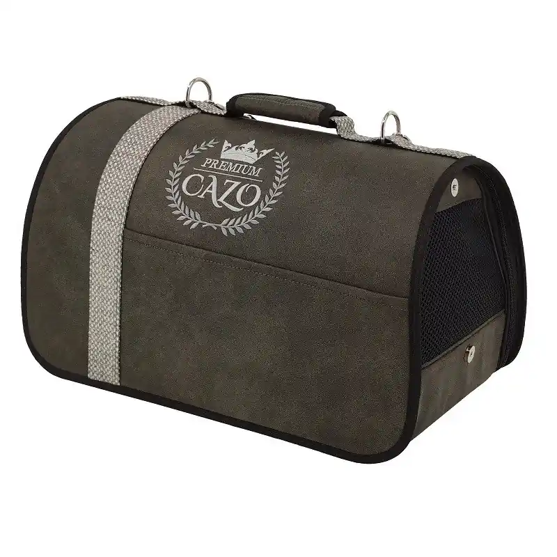 CAZO Taška - kabelka cestovní pro psy a kočky Premium, šedá, 50 x 27 x 26 cm Tovární Cena