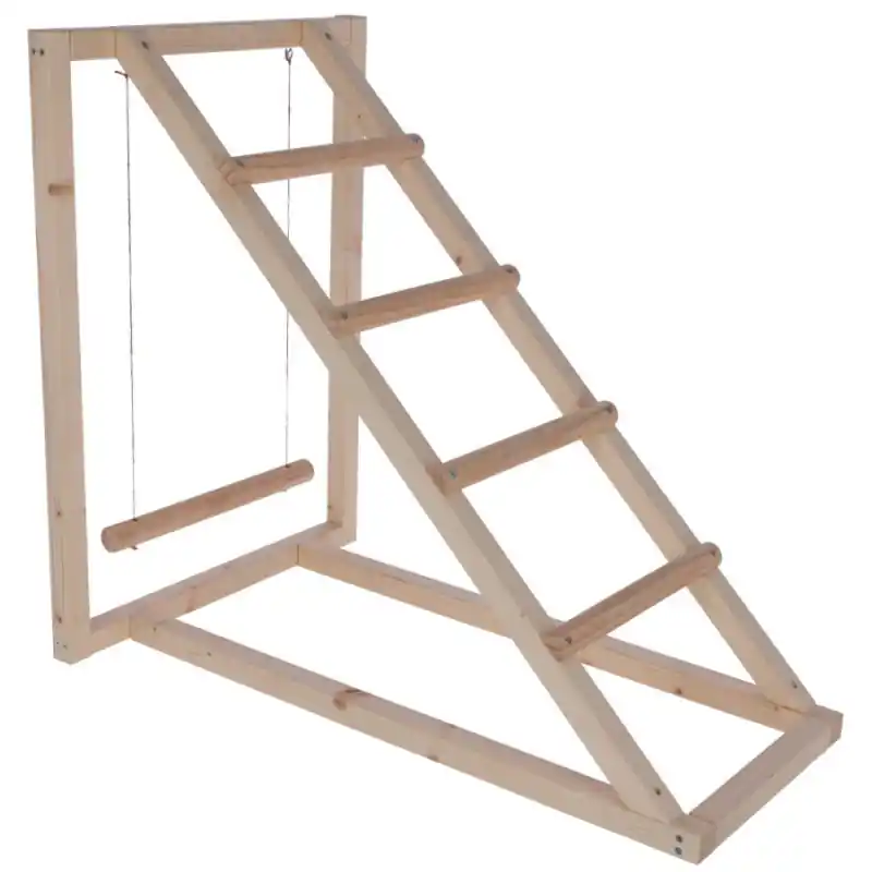 Dřevěné hřiště pro slepice s houpačkou 85 x 55 x 76 cm Nová Kolekce