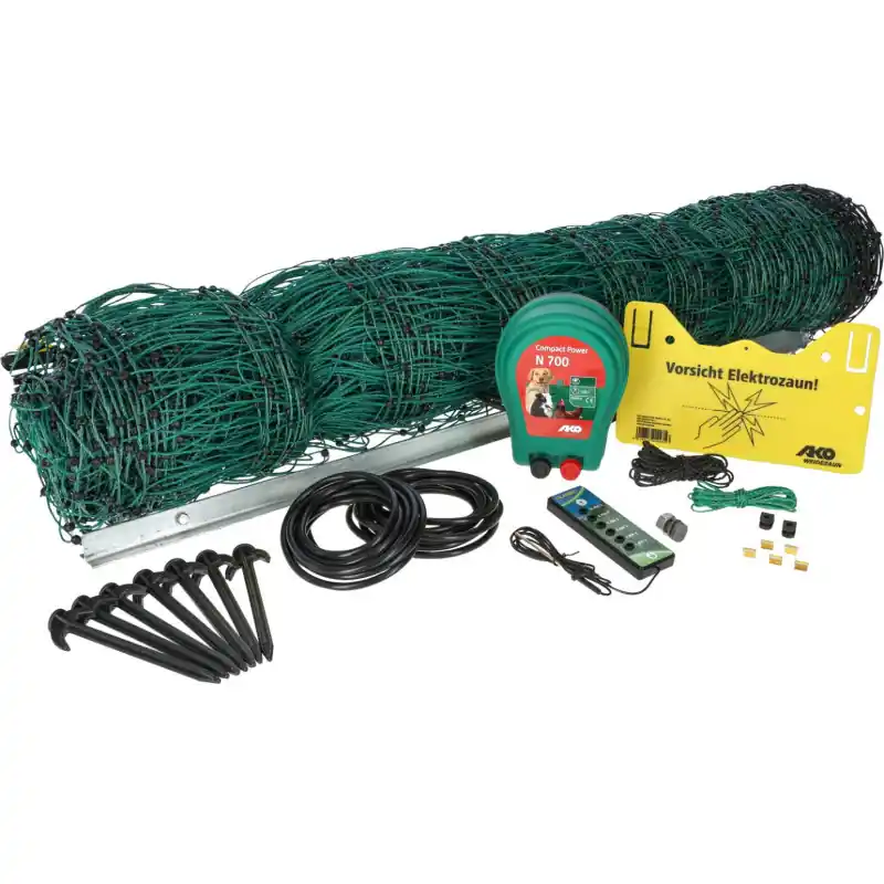 Elektrický ohradník 230 V, kompletní sada proti predátorům, 106 cm, 2 hroty, 50 m, zelená Ihned K Objednání