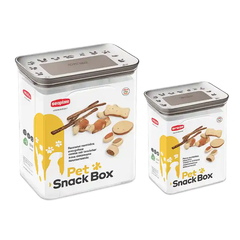 Box na pamlsky pro psy a kočky, krémově bílá/světle hnědá Akční Cena