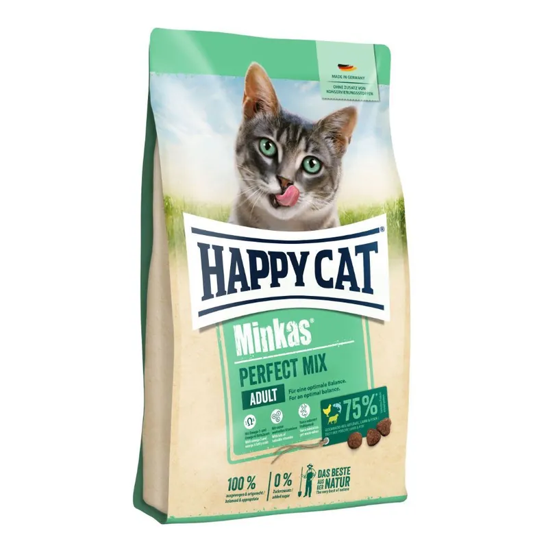 HAPPY CAT Minkas Perfect Mix Geflügel, Fisch & Lamm 10kg Finální Výprodej