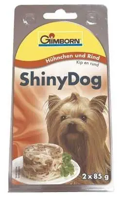 Ověřený SHINY DOG - kuře+jehně 2x85g