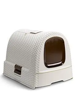 Curver WC kočka kryté domek Rattan 39x39x51cm vintage Kup Teď