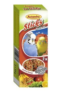 Sleva Avicentra tyčinky andulka - ovoce+med 2ks