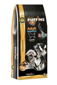 Puffins Dog Adult Sensitive Lamb Rice 15kg Časově Omezené